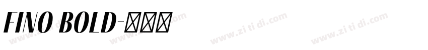 fino bold字体转换